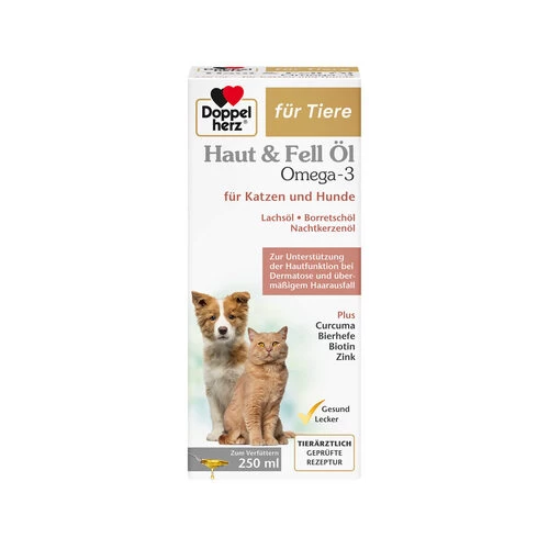 Doppelherz Haut & Fell Öl Omega-3 Für Katzen Und Hunde 1 Doppelherz Haut & Fell Öl Omega-3 Für Katzen Und Hunde